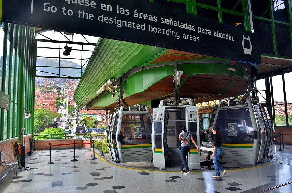 Medellin transportation system featuring the Metro and Metrocable in Colombia